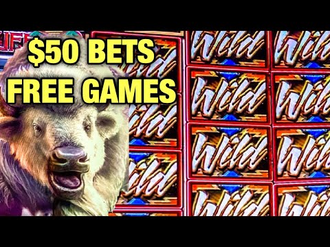 HIGH LIMIT FREE GAMES~ BUFFALO SLOT~ MAX BETS~ BIG WIN