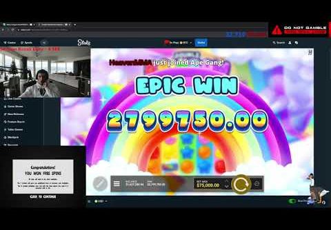 BIG WIN ! Trainwreckstv HIT 2.8M ON DOUBLE RAINBOW ! INSANE WIN ! TRAINWRECKSTV BIG WIN