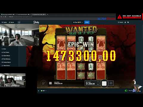 BIG WIN ! Trainwreckstv HIT 1.5M ON WANTED DEAD OR A WILD BASE GAME !! INSANE WIN ! TRAINWRECKSTV BI