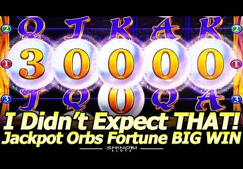 I Didn’t Expect THAT! Surprise Feature! MEGA BIG WIN in Jackpot Orbs Fortune slot machine by Konami!