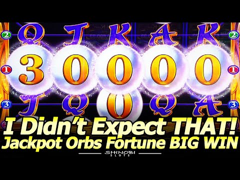 I Didn’t Expect THAT! Surprise Feature! MEGA BIG WIN in Jackpot Orbs Fortune slot machine by Konami!