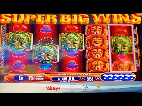 **SUPER BIG WINS!** INSANE RETRIGGERS! King of Africa Slot Machine Bonus