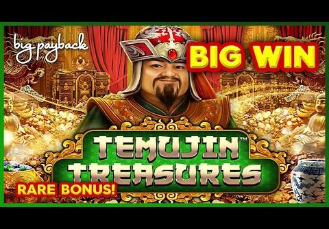 RARE FEATURES! Temujin Treasures Slot – VERY NICE!!