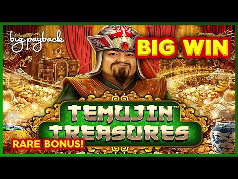 RARE FEATURES! Temujin Treasures Slot – VERY NICE!!