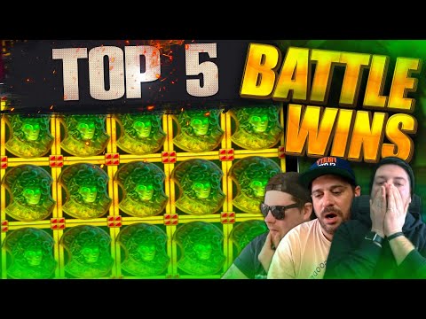 5 BIGGEST SLOT BATTLE WINS!!