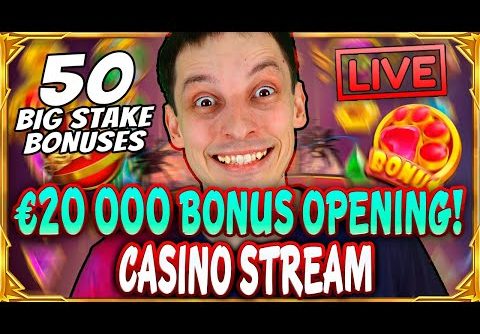 SLOTS LIVE 🔴 €20 000 BONUS OPENING! Casino Stream Big Wins with mrBigSpin