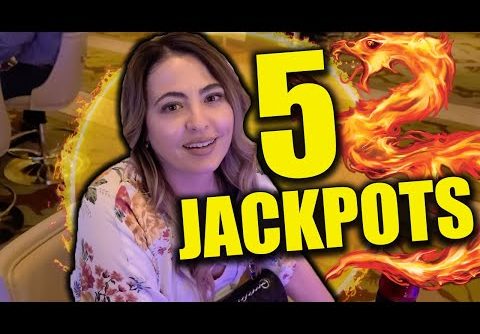 $1,000,000 Dragon Link & I WIN 5 Jackpots In Vegas!