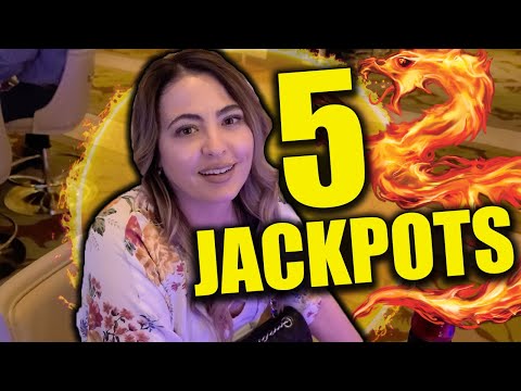 $1,000,000 Dragon Link & I WIN 5 Jackpots In Vegas!