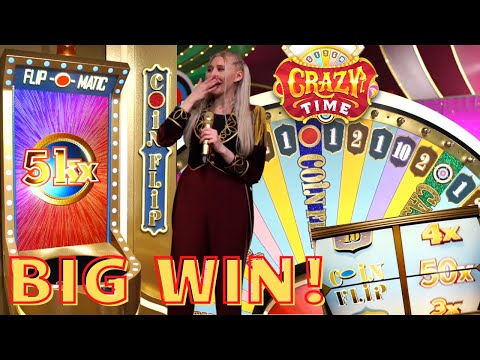 NEW CRAZY TIME RECORD WIN COIN FLIP 5000x!!!!!!!!!!!! 🤑