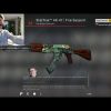 INSANE UNBOXING ! xQc unboxing ST Fire serpent (~2000CAD)! BIG WIN ! CSGO UNBOXING