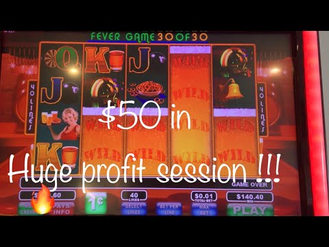 Pubbin’ slot machine 🍺$1.20 bonus…MEGA WIN!!! 🔥30 fever games