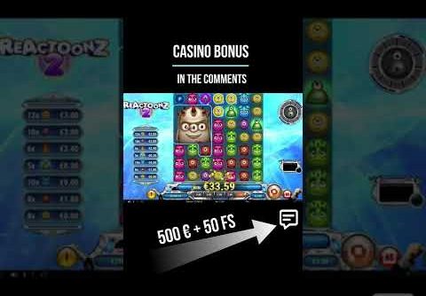 Reactoonz slot mega big win #shorts