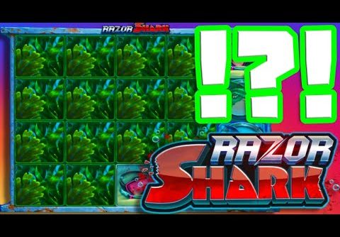 RAZOR SHARK 🦈 SLOT BONUS HUNT ONE OF MY BIGGEST WINS🏆EVER ON HERE OMG FULL SCREEN SEAWEED BOOM‼️😱