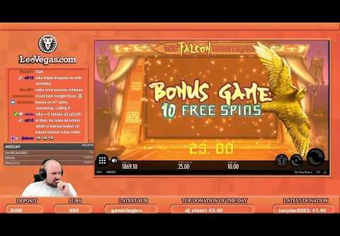 Double Bonus!! The Falcon Huntress Slot Surprises With Super Big Wins!!