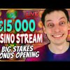 SLOTS LIVE 🔴 PRAGMATIC €15 000 BONUS OPENING! Casino Stream Big Wins with mrBigSpin