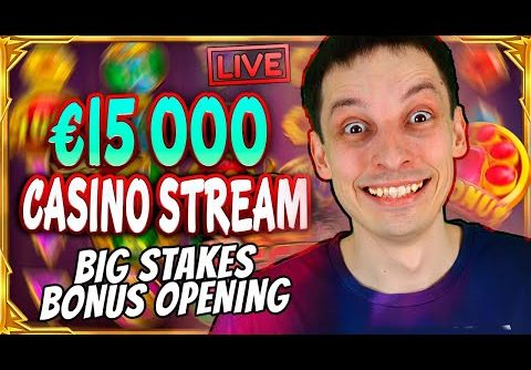 SLOTS LIVE 🔴 PRAGMATIC €15 000 BONUS OPENING! Casino Stream Big Wins with mrBigSpin