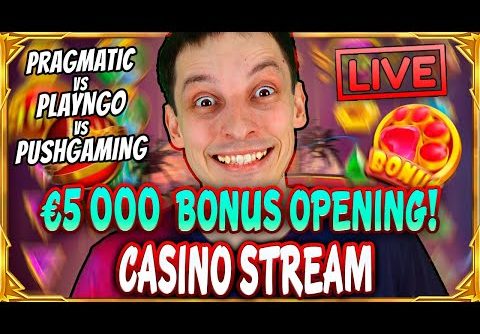 SLOTS LIVE 🔴 €5 000 BONUS OPENING! Casino Stream Big Wins with mrBigSpin