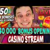 SLOTS LIVE 🔴 MEGA €40 000 BONUS OPENING! Casino Stream Big Wins with mrBigSpin
