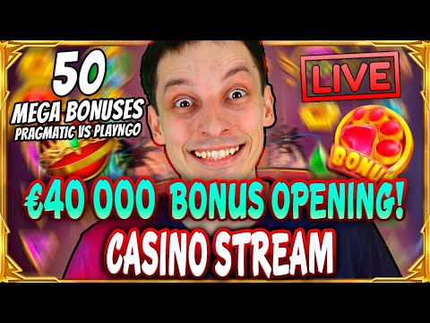 SLOTS LIVE 🔴 MEGA €40 000 BONUS OPENING! Casino Stream Big Wins with mrBigSpin