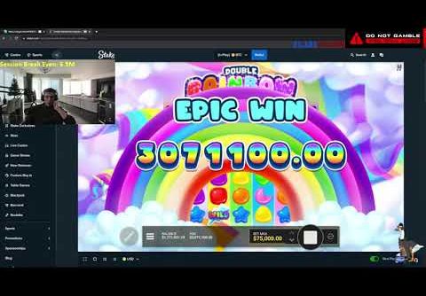 INSANE WIN ! Trainwreckstv  – HIT 3M ON  DOUBLE Rainbow !! TRAINWRECKSTV BIG WIN !!!