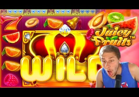 MASSIVE WIN ON JUICY FRUITS SLOT BONUS!