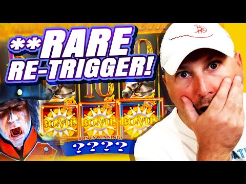 *SUPER RARE* Double Retrigger on Napoleon Slot!!