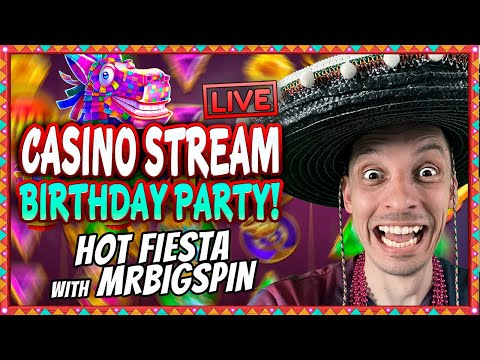 SLOTS LIVE 🔴 HOT FIESTA with mrBigSpin! Casino stream: BIG WINS and BONUS BUYS!