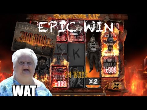 WHAT THE….EPIC WIN ON TOMBSTONE RIP SLOT