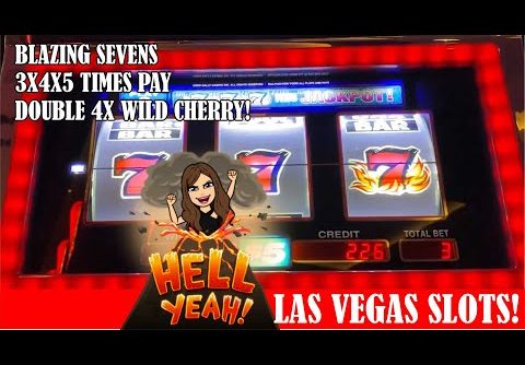 BIG WIN – BLAZING SEVENS! LIVE SLOT MACHINE PLAY – 3X4X5 TIMES PAY, DOUBLE 4X WILD CHERRY!