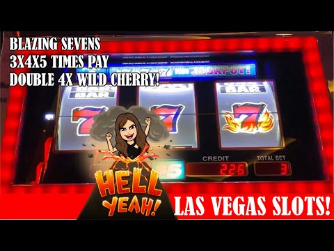 BIG WIN – BLAZING SEVENS! LIVE SLOT MACHINE PLAY – 3X4X5 TIMES PAY, DOUBLE 4X WILD CHERRY!