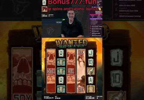 $1,200,000 CRAZY WANTED SLOT MACHINE WIN!! #bigwin #stake #shorts