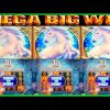 🦄**MEGA BIG WIN!**🦄TONS OF UNICORNS! MYSTICAL UNICORN WMS SLOT MACHINE BONUS!