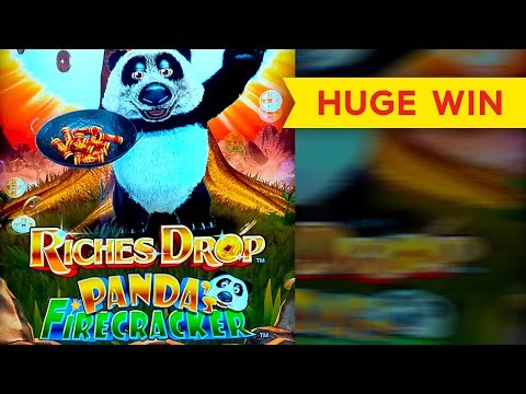 HUGE WIN BONUS! Riches Drop Panda’s Firecracker Slot!