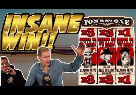 INSANE WIN! Tombstone Big win – HUGE WIN on Casino slots from Casinodaddy LIVE STREAM