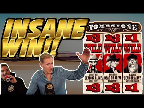 INSANE WIN! Tombstone Big win – HUGE WIN on Casino slots from Casinodaddy LIVE STREAM