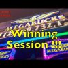 $5.00 bet 30 Spins MEGABUCKS Slot Machine Bonus & Big Win Las Vegas Casino Mega Bucks Pokie