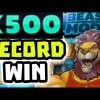 MY RECORD WIN 😱 FOR BEAST MODE MASSIVE X500 MULTIPLIER 🔥 MAX BET‼️ *** MEGA BIG WIN ***