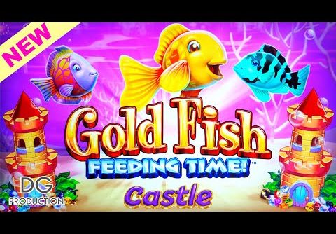 ⭐ NEW ⭐🐠 Gold FIsh 🐟 Feeding Time Castle Slot Machine Super Big Win Blue Fish Bonus Spin  Features