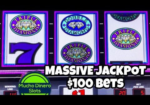 MY BIGGEST WIN TRIPLE DIAMONDS HIGH LIMIT SLOT/ FREE GAMES/ MAX BETS/ 4 JACKPOTS