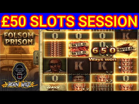 *BIG WIN* £50 VS SLOTS SESSION – FOLSOM PRISON – BOMB BONANZA – BORN WILD – MISERY MINING & MORE