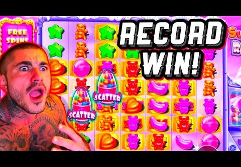 SUGAR RUSH SLOT FINALLY PAYS!!! (MY RECORD WIN!!)