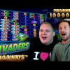 MASSIVE Base Game WIN on Invaders Megaways Slot!