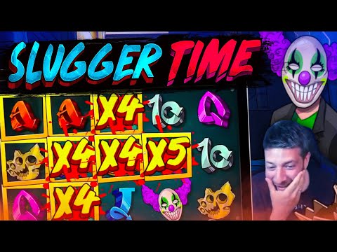 HUGE WIN ON SLUGGERTIME BY QUICKSPIN!!! 🤡 New Quickspin Slot!