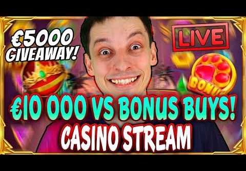 SLOTS LIVE 🔴 €10 000 vs BONUS BUYS! Casino Stream Big Wins with mrBigSpin