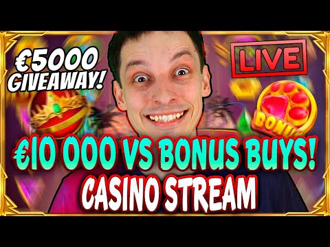 SLOTS LIVE 🔴 €10 000 vs BONUS BUYS! Casino Stream Big Wins with mrBigSpin