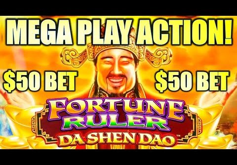 MEGA PLAY ACTION!? $50.00 BET FEATURE! FORTUNE RULER DA SHEN DAO Slot Machine (SG)