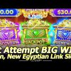 First Attempt, BIG WIN Bonus! NEW Egyptian Link Slot Machine! Fun Bonuses and Features!