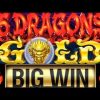 🔥 BIG WIN 🔥 5 DRAGON GOLD SLOT MACHINE 🎰 POKIE WINS