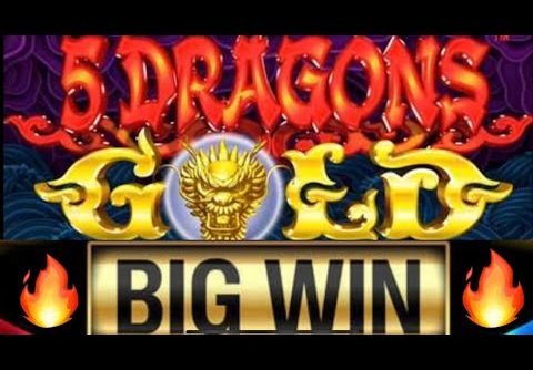 🔥 BIG WIN 🔥 5 DRAGON GOLD SLOT MACHINE 🎰 POKIE WINS