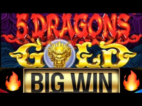 🔥 BIG WIN 🔥 5 DRAGON GOLD SLOT MACHINE 🎰 POKIE WINS